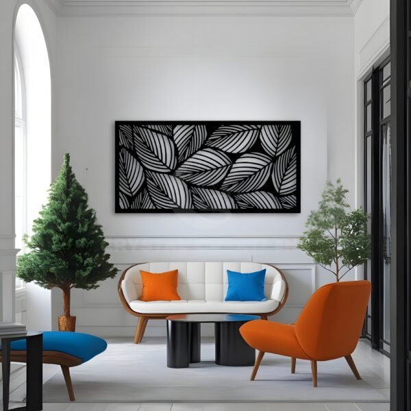 Whispers of Nature – Leaf Wall Frame – Metal Wall Art