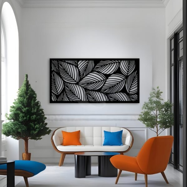 Whispers of Nature – Leaf Wall Frame – Metal Wall Art