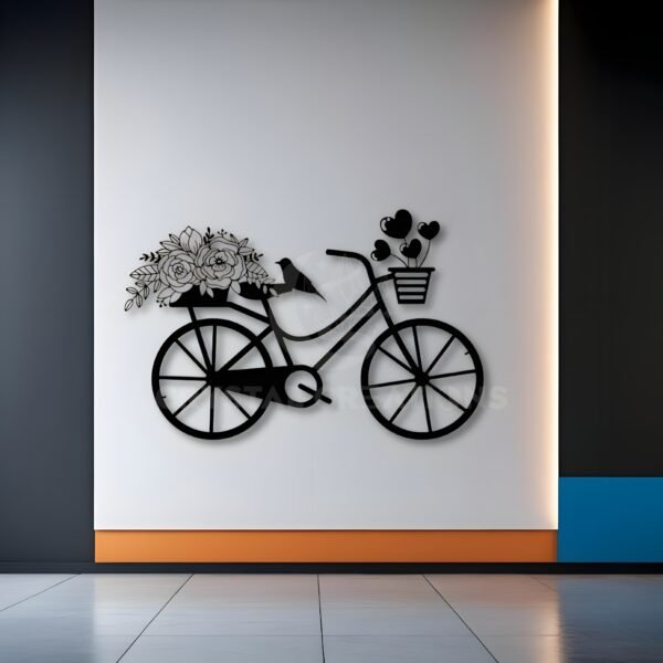Love Ride – Bicycle Wall Frame – Metal Wall Art
