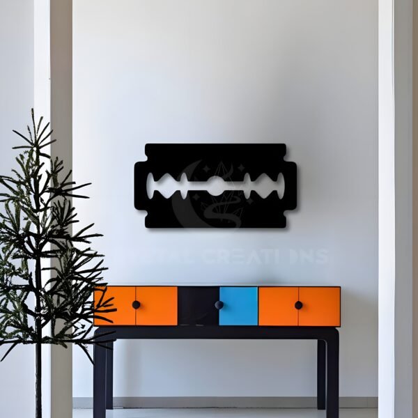 Sharp Statement – Razor Blade Minimal Metal Wall ART