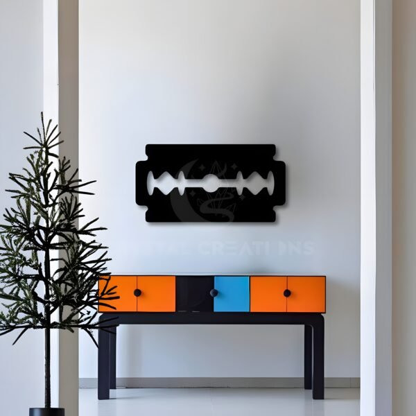 Sharp Statement – Razor Blade Minimal Metal Wall ART