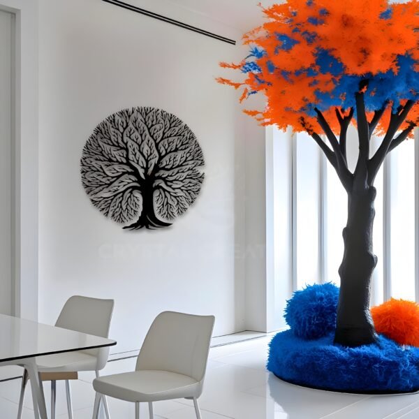 Tree of Clarity – Round Metal Wall Panel