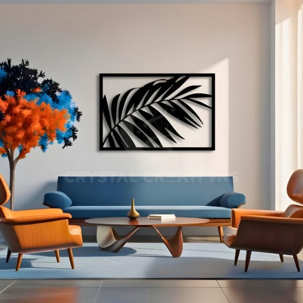 Shadow Leaf – Minimal Nature Metal Wall ART