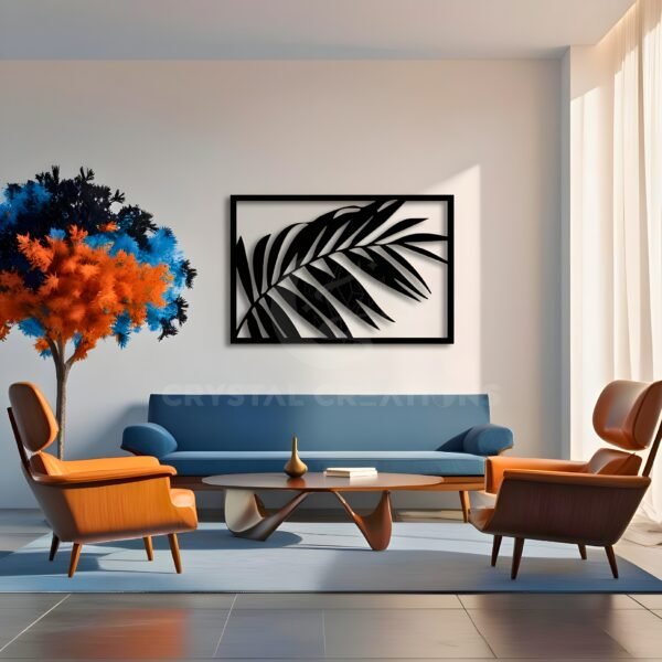 Shadow Leaf – Minimal Nature Metal Wall ART
