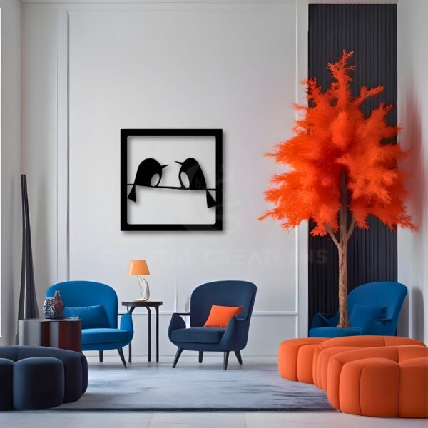 Love Birds – Romantic Metal Wall ART