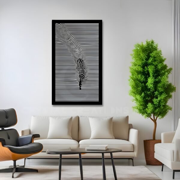 Zebra Flow – Modern Illusion Metal Wall ART