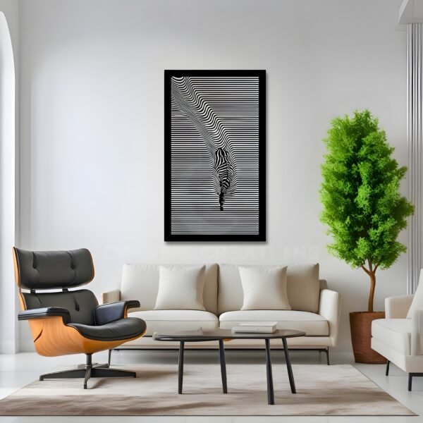 Zebra Flow – Modern Illusion Metal Wall ART