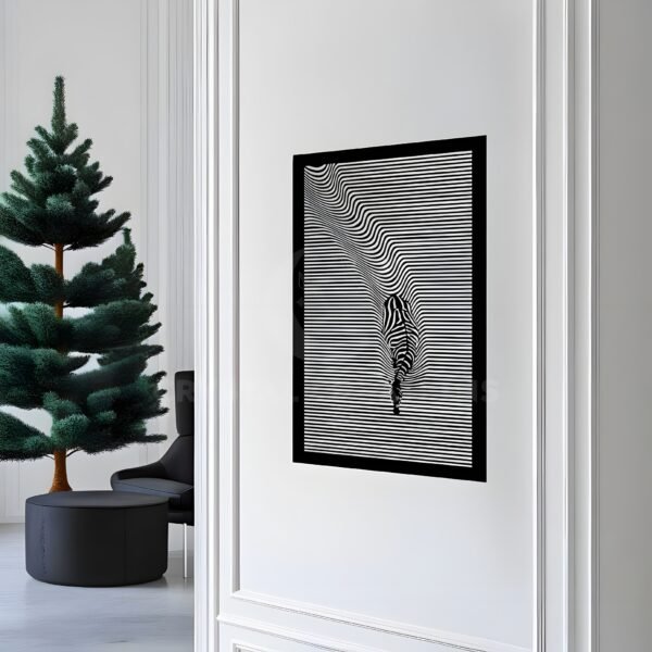 Zebra Flow – Modern Illusion Metal Wall ART