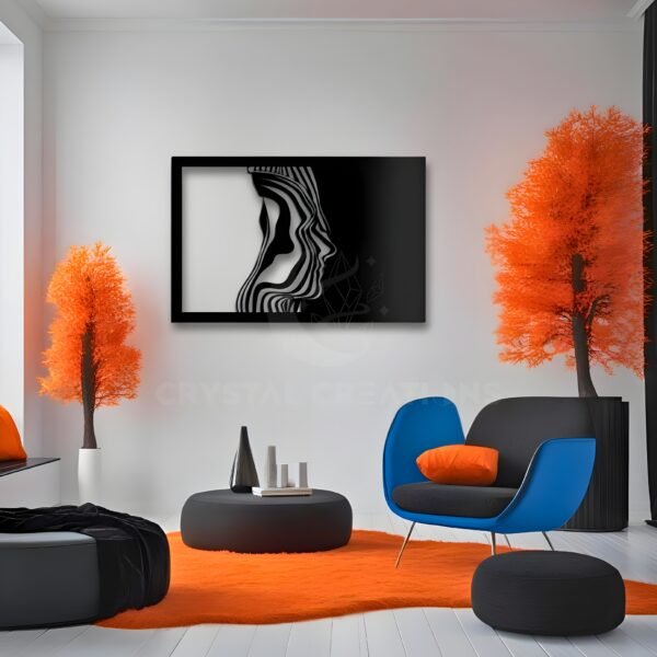 Echoed Souls – Optical Face Metal Wall ART