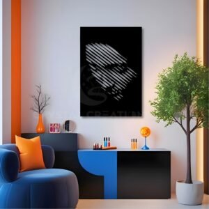 Silent Expression - Line Art Metal Decor