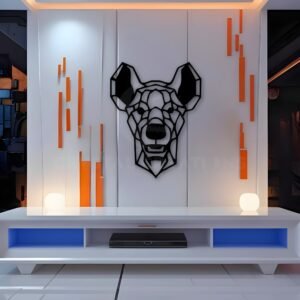 Alpha Guardian – Abstract Dog Portrait – Metal Wall ART