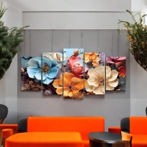 Colorful Blossom Arrangement Canvas